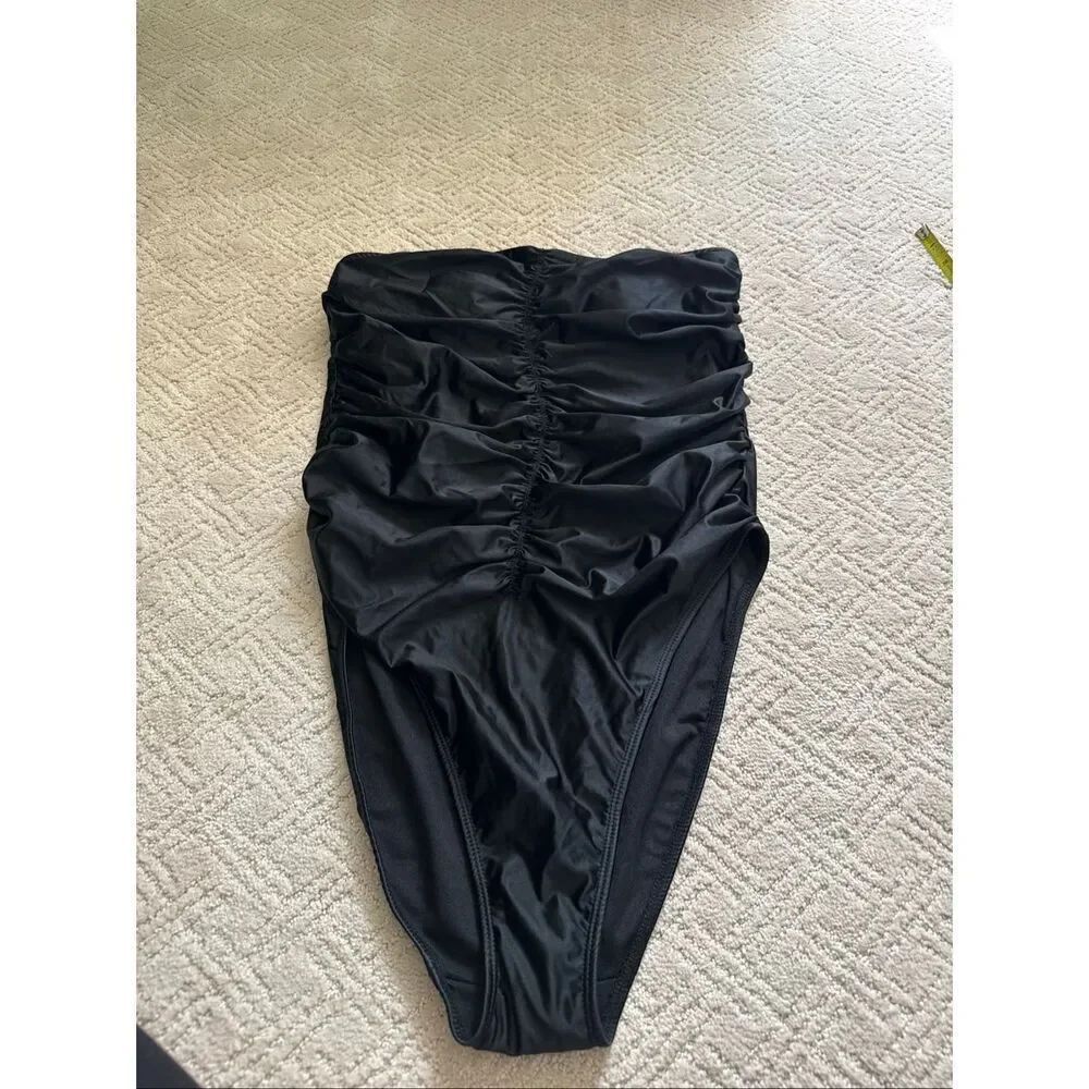 NWOT Good American Strapless 1-Piece Ruched Bathing Suit